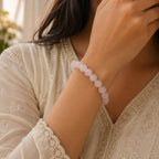 Rose Quartz Stone Bracelet Positive Energy & Love Crystal Bracelet BB1001