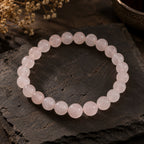 Rose Quartz Stone Bracelet Positive Energy & Love Crystal Bracelet BB1001