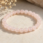Rose Quartz Stone Bracelet Positive Energy & Love Crystal Bracelet BB1001