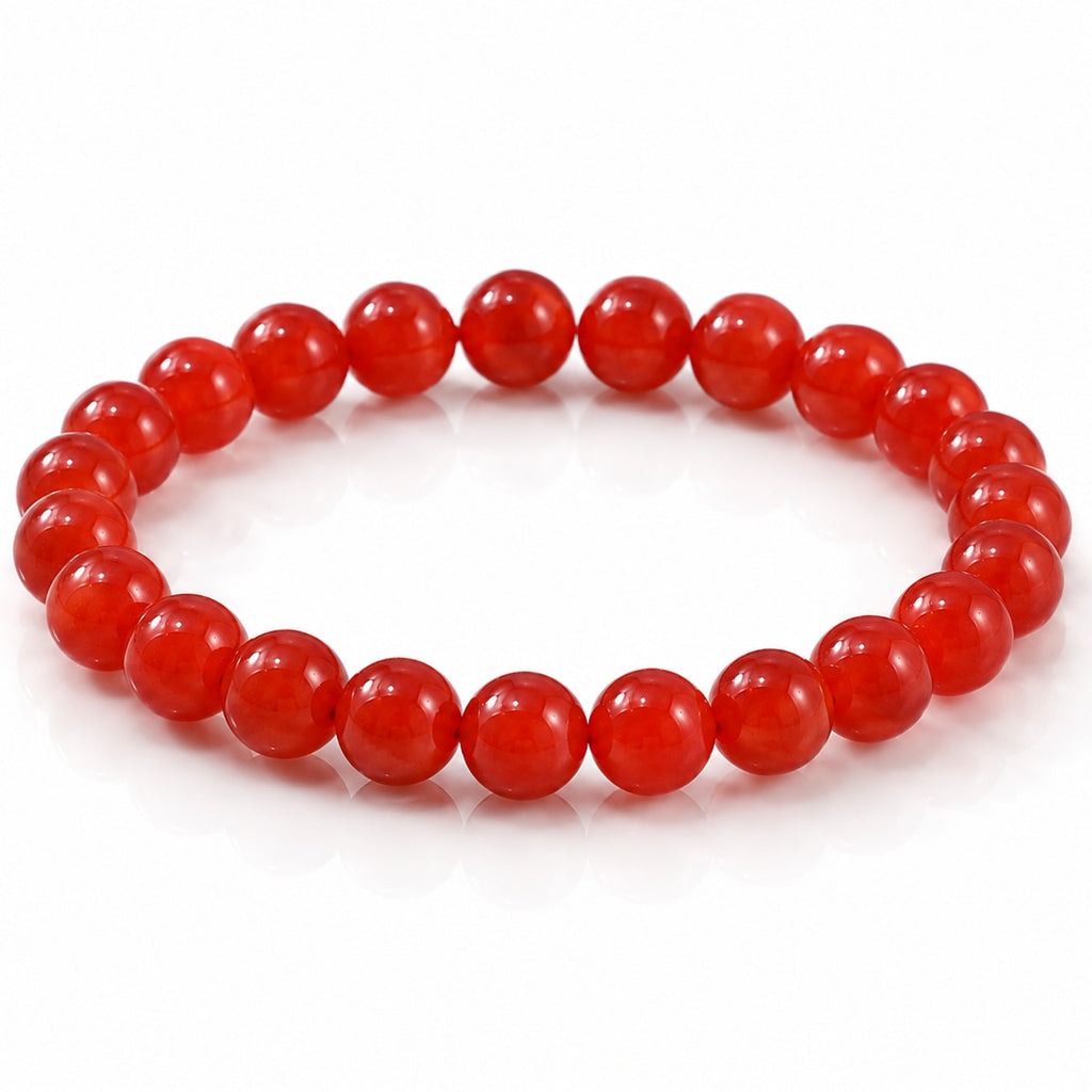 Natural Carnelian Beaded Bracelet for Men & Women 8mm Carnelian Crystal Stone Bracelet BB1002