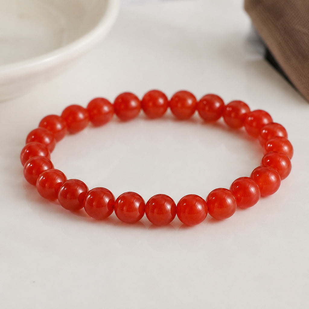 Natural Carnelian Beaded Bracelet for Men & Women 8mm Carnelian Crystal Stone Bracelet BB1002
