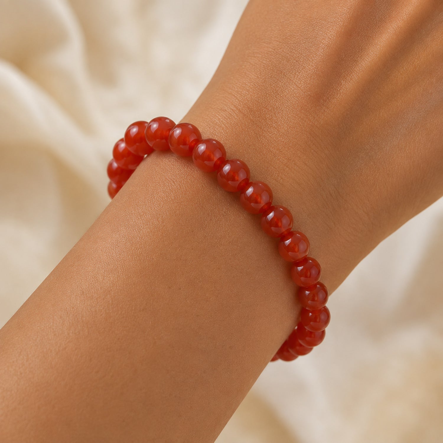 Natural Carnelian Beaded Bracelet for Men & Women 8mm Carnelian Crystal Stone Bracelet BB1002