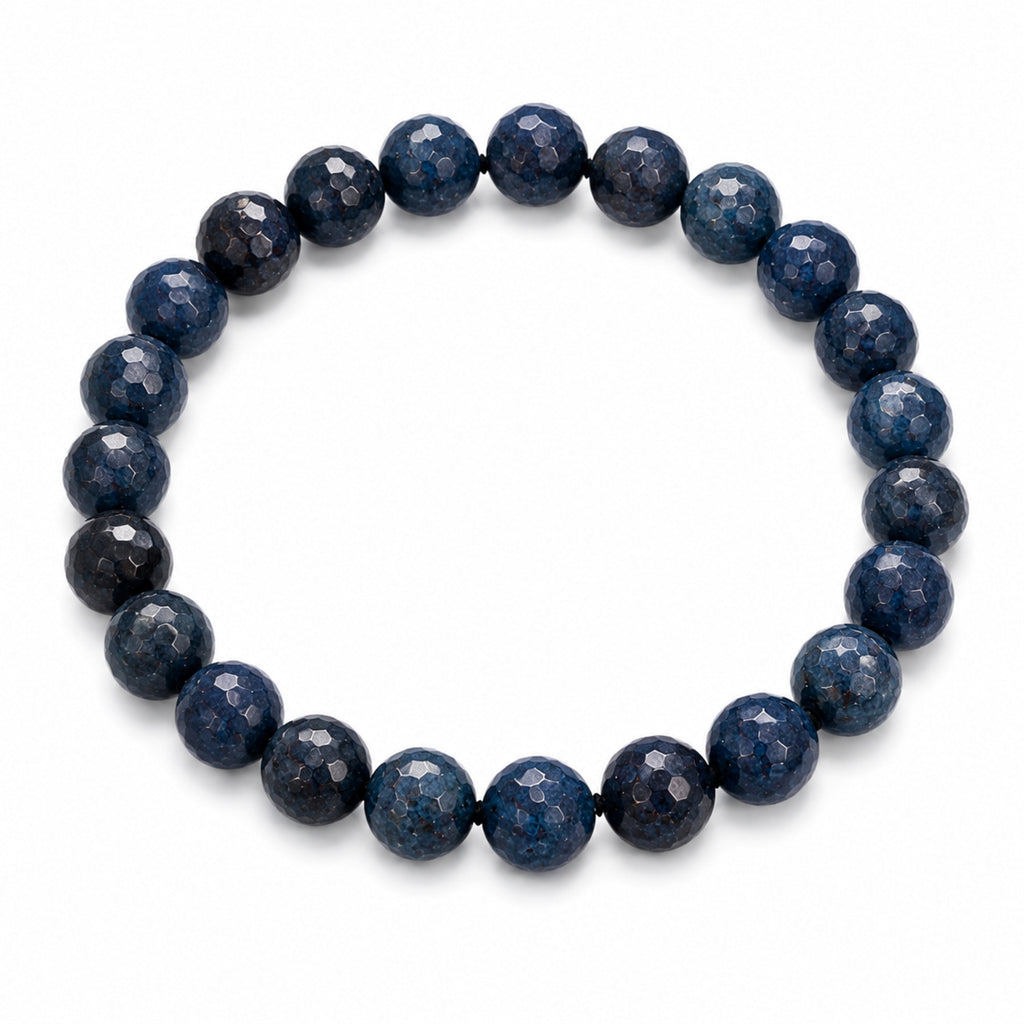 Natural Blue Obsidian Beads Stylish Crystal Bracelet for Men & Women BB1004