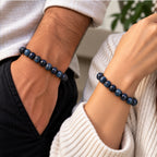 Blue Obsidian Beaded Bracelet for Clarity, Motivation & Inner Peace DESIRE GEM BB1004