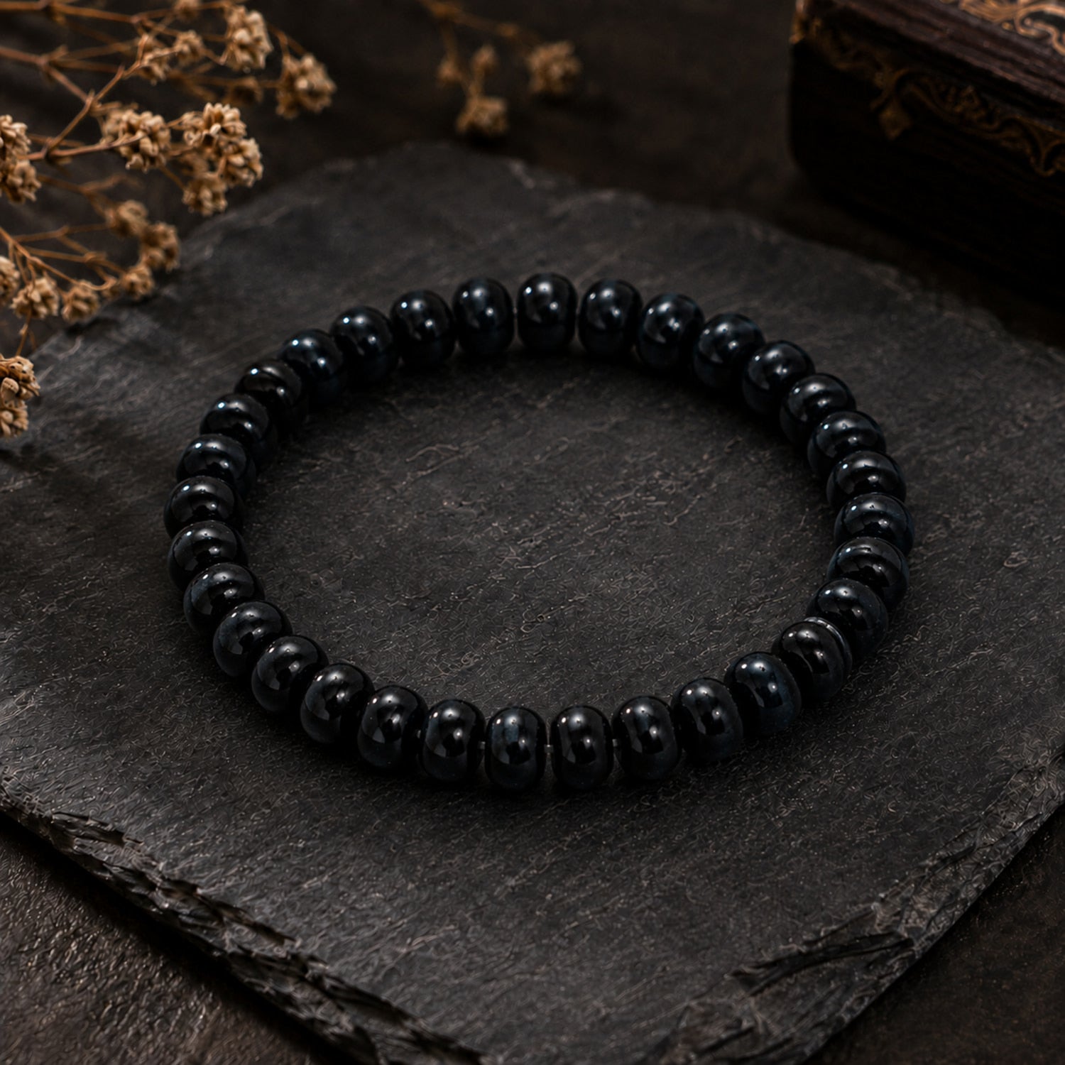 Natural Blue Kyanite Premium Gemstone Beads Bracelet for Men & Women BB1005