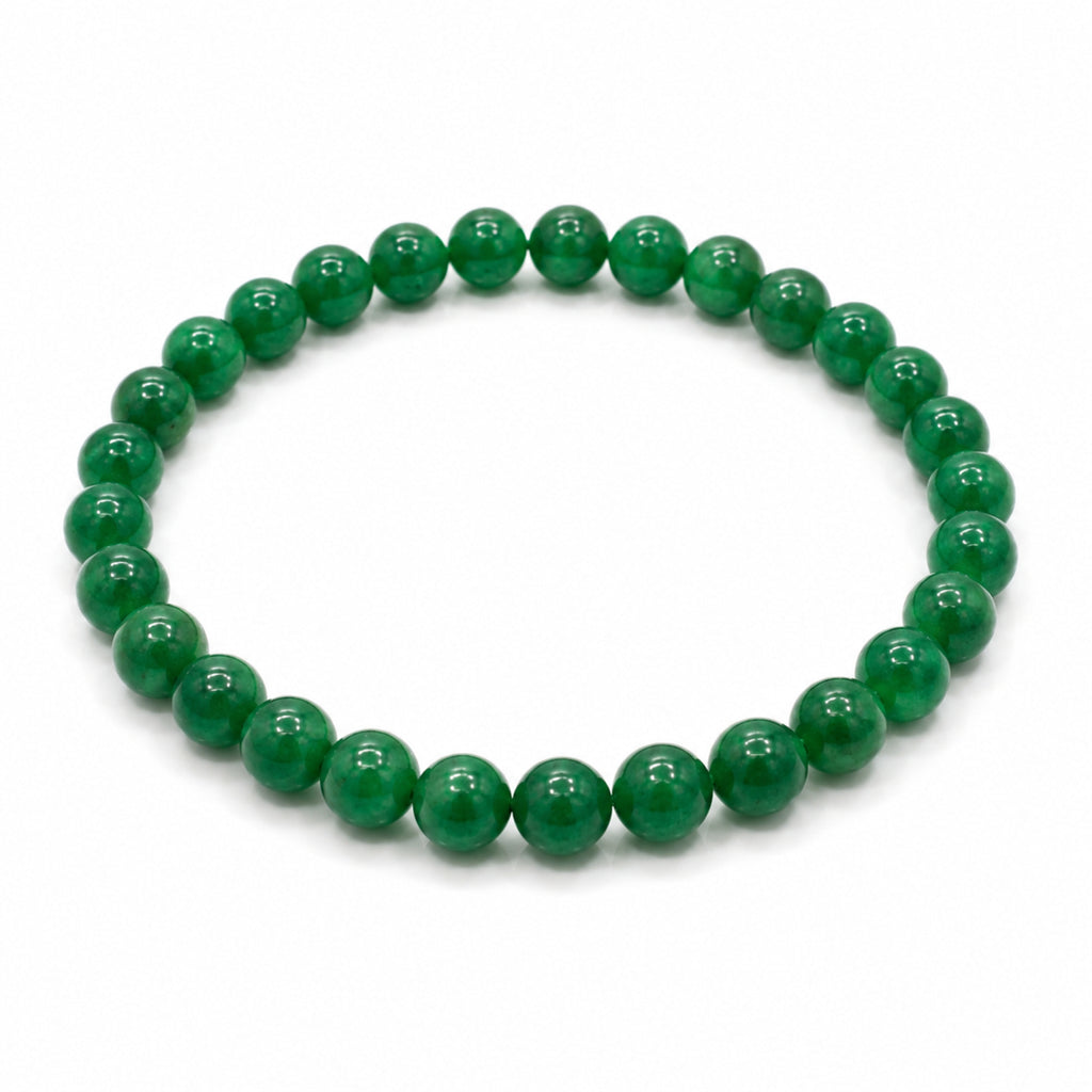 Natural Green Jade Premium Green Gemstone Beaded Bracelet for Men & Women BB1007