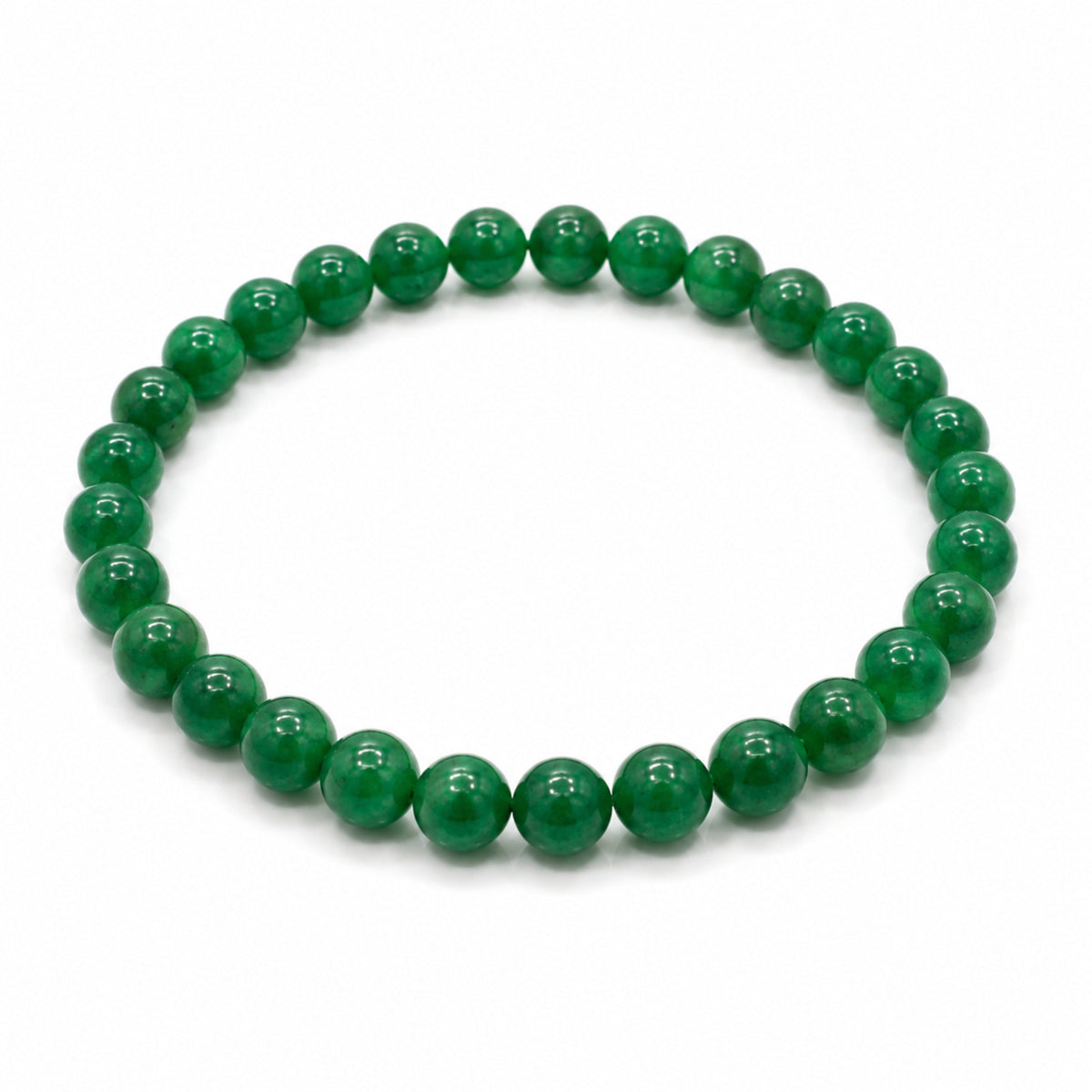 Natural Green Jade Premium Green Gemstone Beaded Bracelet for Men & Women BB1007