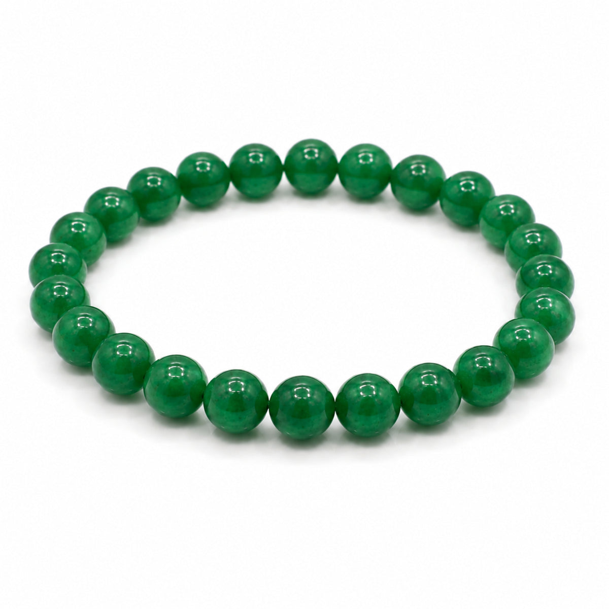 Natural Green Jade Premium Green Gemstone Beaded Bracelet for Men & Women BB1007