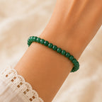Natural Green Jade Premium Green Gemstone Beaded Bracelet for Men & Women BB1007