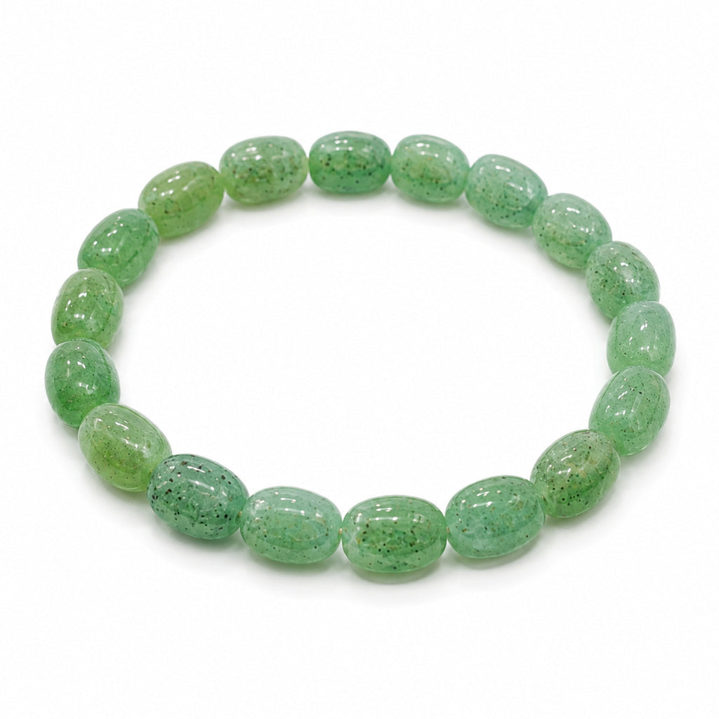 Natural Green Aventurine Gemstone Crystal Beaded Bracelet for Men & Women BB1008