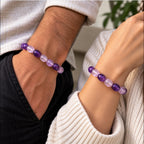Natural Purple Amethyst Bracelet for Calmness, Clarity & Protection BB1014