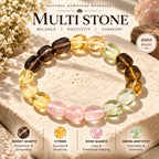 Natural Multicolor Gemstone Bracelet for Protection, Success & Positive Energy BB1015