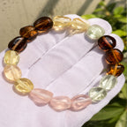 Natural Multicolor Gemstone Mixed Crystal Beaded Bracelet for Men & Women BB1015