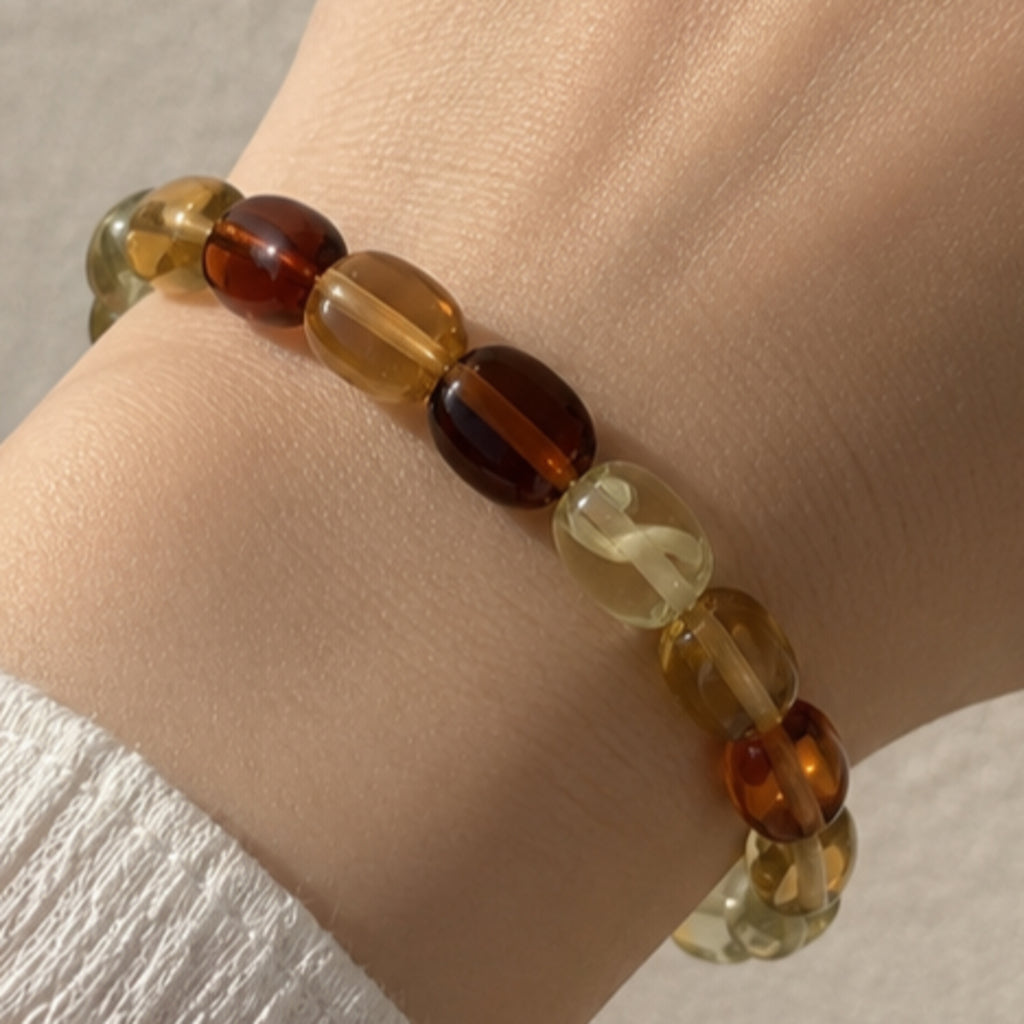 Natural Multicolor Gemstone Mixed Crystal Beaded Bracelet for Men & Women BB1016