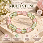 Natural Multicolor Gemstone Bracelet for Love, Balance & Positive Energy BB1017