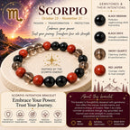 Natural Black Onyx, Smoky Quartz & Red Jasper Beaded Bracelet – Healing Crystal Stone Bracelet for Men & Women BB1022_A
