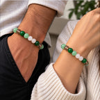 Natural Green Aventurine, Smoky Quartz & Rutilated Quartz Bracelet for Grounding, Stability & Positive Energy Taurus Zodiac Bracelet BB1028