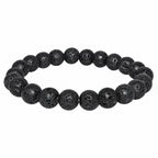 Natural Black Lava Stone Bracelet for Strength, Grounding, Protection & Stability BB1031