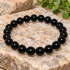 Natural Black Obsidian Bracelet for Protection, Grounding, Clarity & Balance BB1034