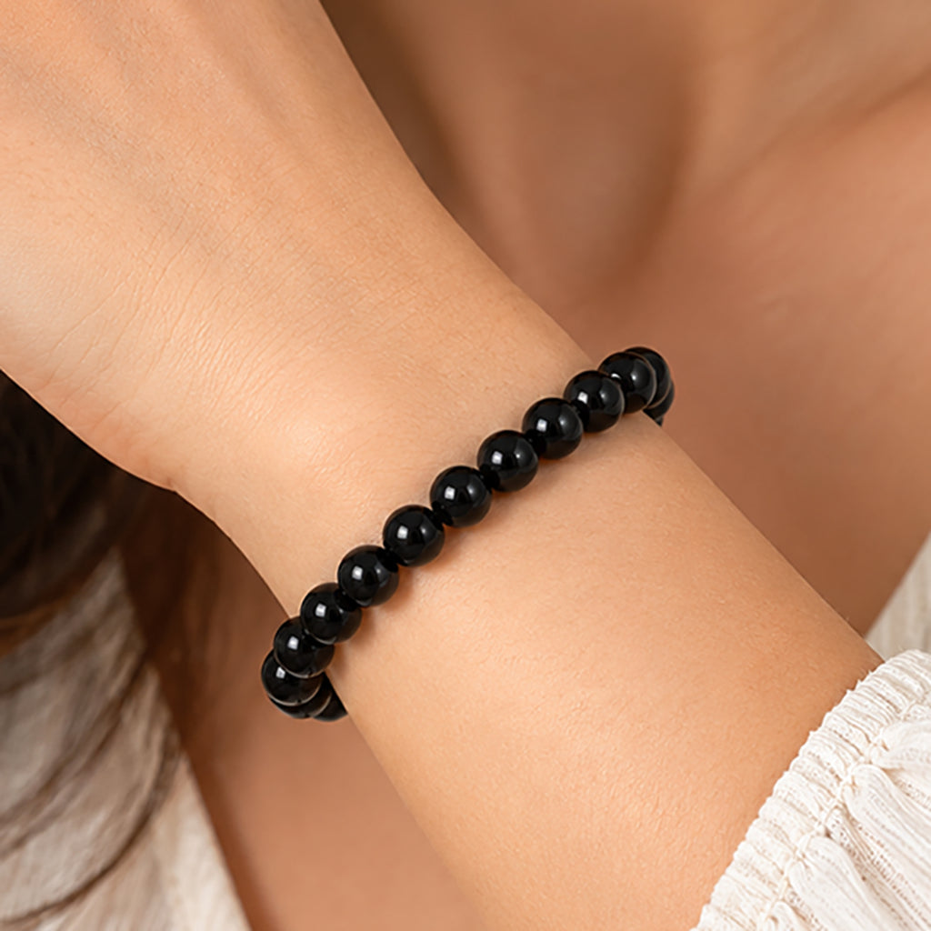 Natural Black Obsidian Bracelet for Protection, Grounding, Clarity & Balance BB1034