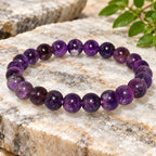 Natural Purple Amethyst Bracelet for Calmness, Intuition, Clarity & Balance BB1035