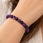 Natural Purple Amethyst Bracelet for Calmness, Intuition, Clarity & Balance BB1035