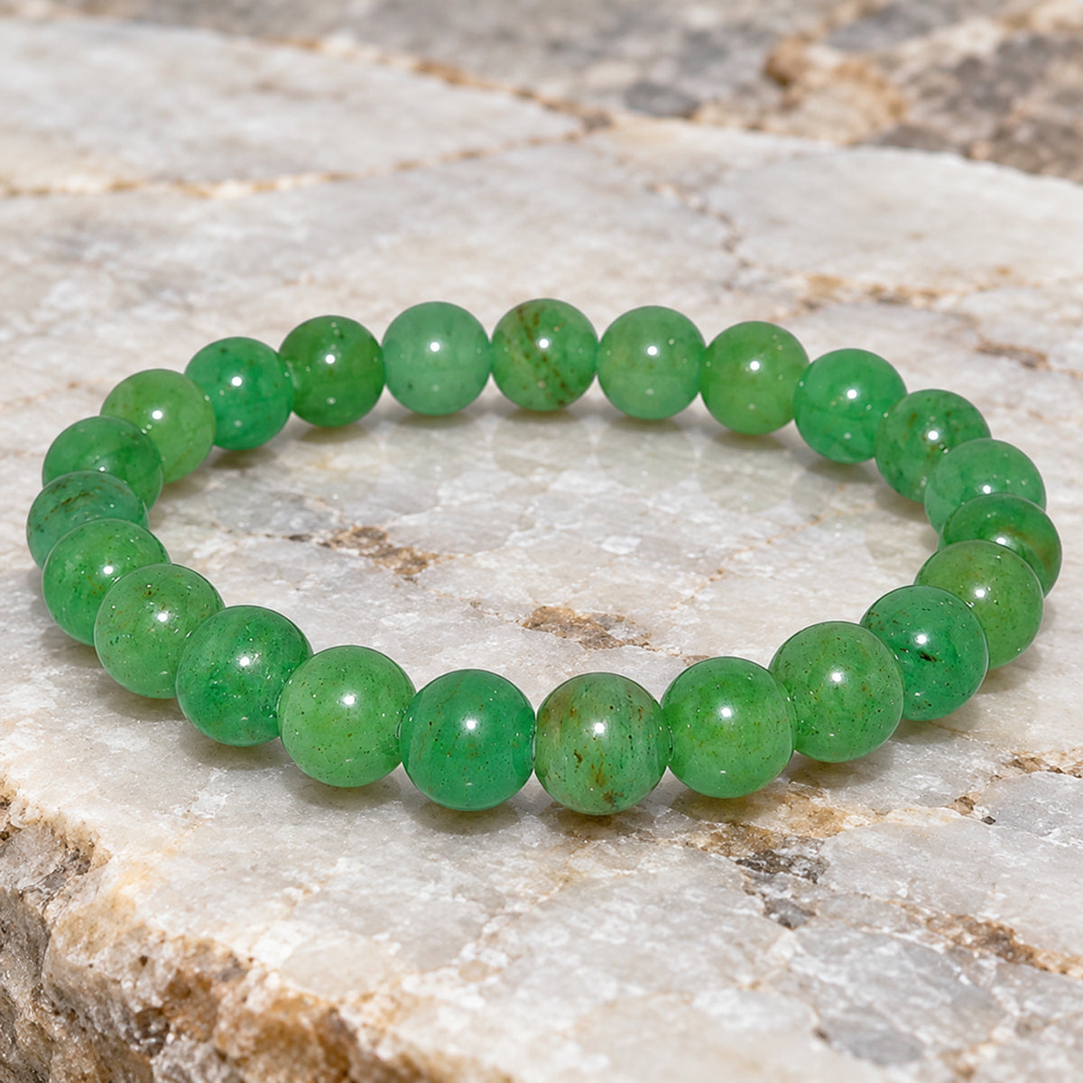 Natural Green Aventurine Bracelet for Prosperity, Luck, Positivity & Harmony BB1036