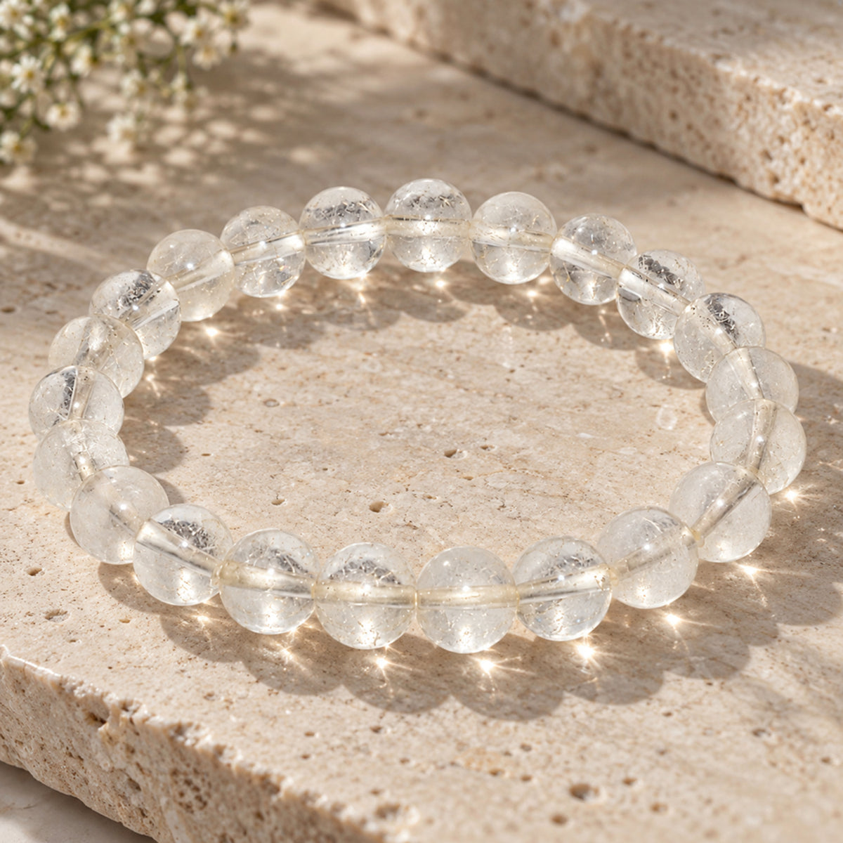 Natural Clear Quartz Bracelet for Clarity, Focus, Positivity & Energy BB1037