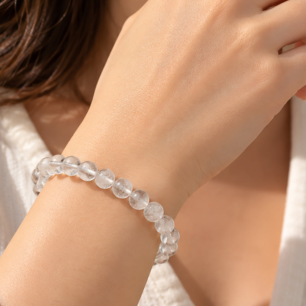 Natural Clear Quartz Bracelet for Clarity, Focus, Positivity & Energy BB1037