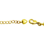 Premium 18K Gold Plated Green Onyx, Blue Topaz, Red Garnet, Purple Amethyst Stone Link Bracelet – Adjustable Fit BIB1002