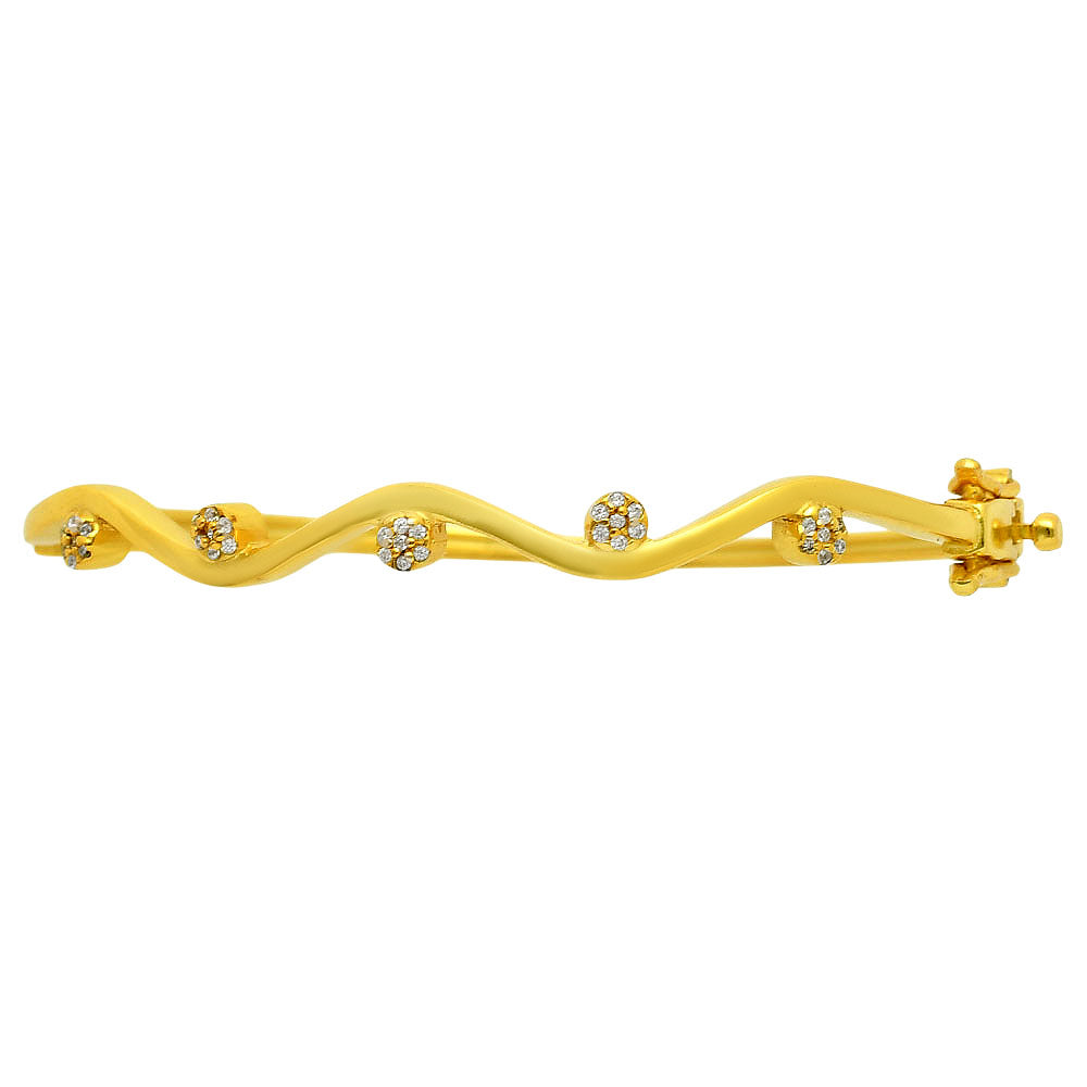 Elegant 18K Gold Plated Designer Bangle Bracelet for Women & Girls BIB1003