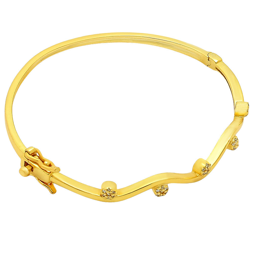 Elegant 18K Gold Plated Designer Bangle Bracelet for Women & Girls BIB1003