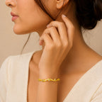 Elegant 18K Gold Plated Designer Bangle Bracelet for Women & Girls BIB1003