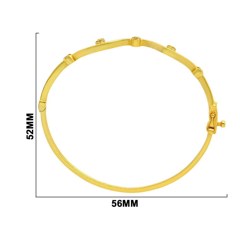 Elegant 18K Gold Plated Designer Bangle Bracelet for Women & Girls BIB1003