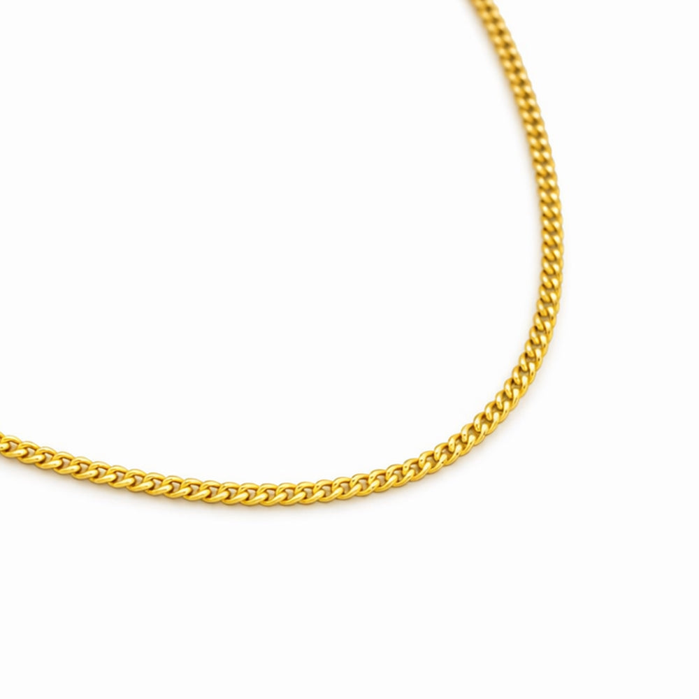 Premium 18K Gold Plated Lightweight Chain Necklace for Everyday Wear BIC1001