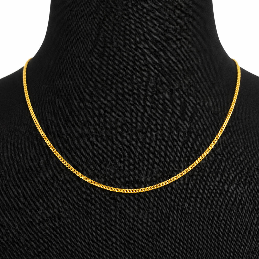 Premium 18K Gold Plated Lightweight Chain Necklace for Everyday Wear BIC1001