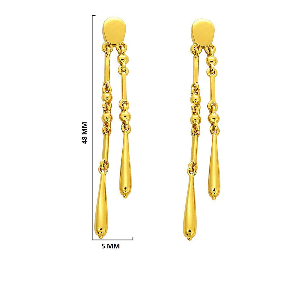 18K Gold Plated Geometric Tassel Long Dangle Drop Earrings for Women BIE1005