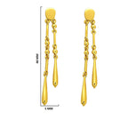 18K Gold Plated Geometric Tassel Long Dangle Drop Earrings for Women BIE1005