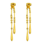 18K Gold Plated Geometric Tassel Long Dangle Drop Earrings for Women BIE1005
