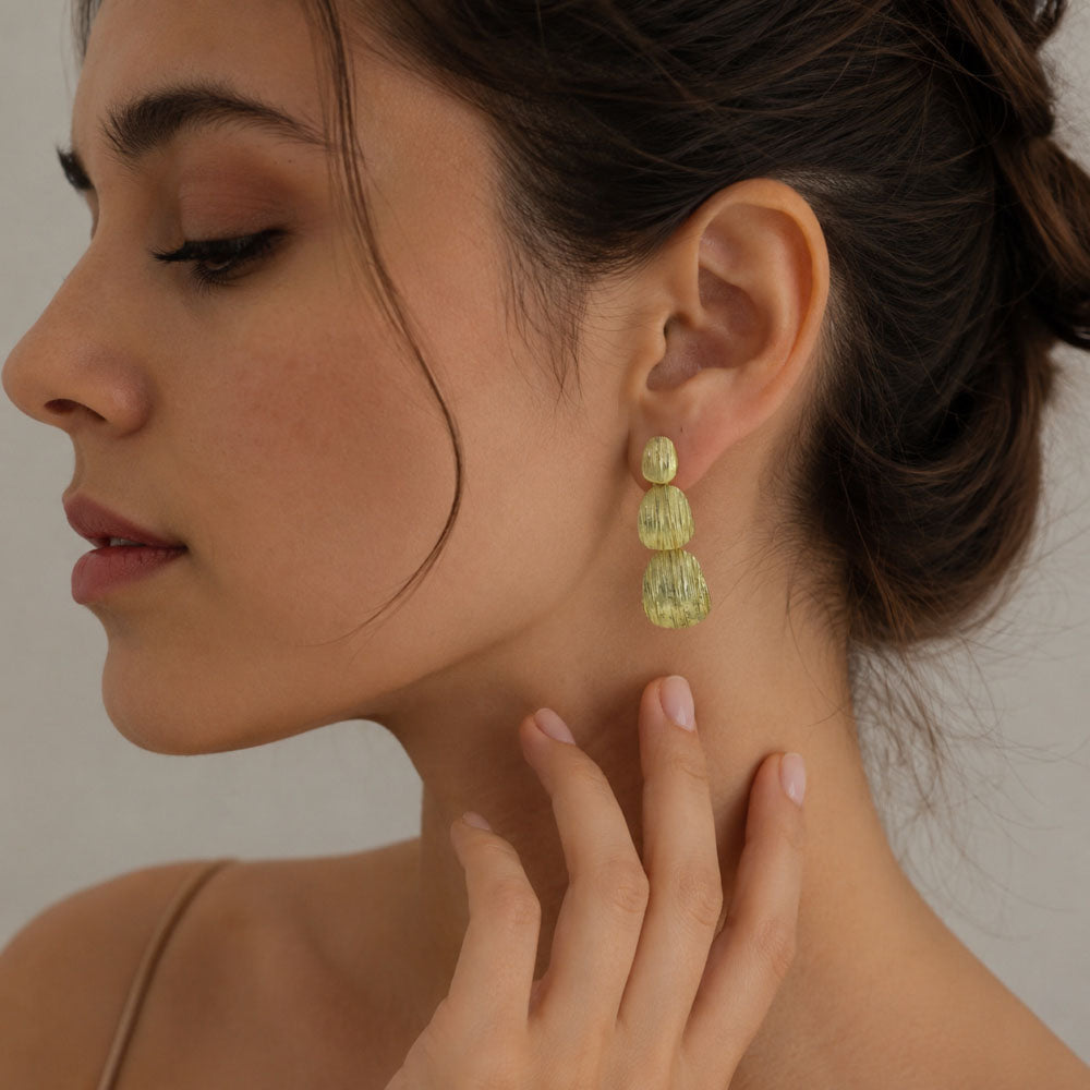 Premium 18K Gold Plated Designer Drop Earrings for Women & Girls BIE1008