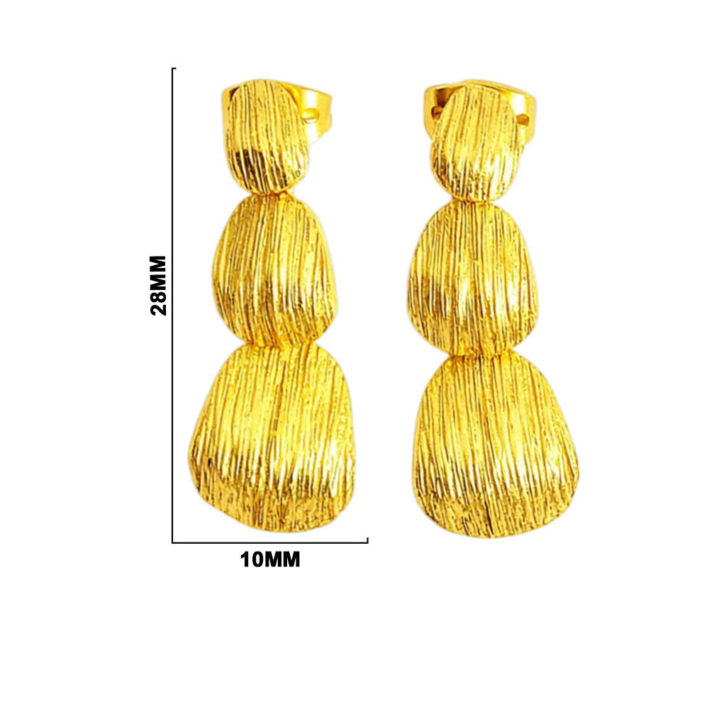 Premium 18K Gold Plated Designer Drop Earrings for Women & Girls BIE1008