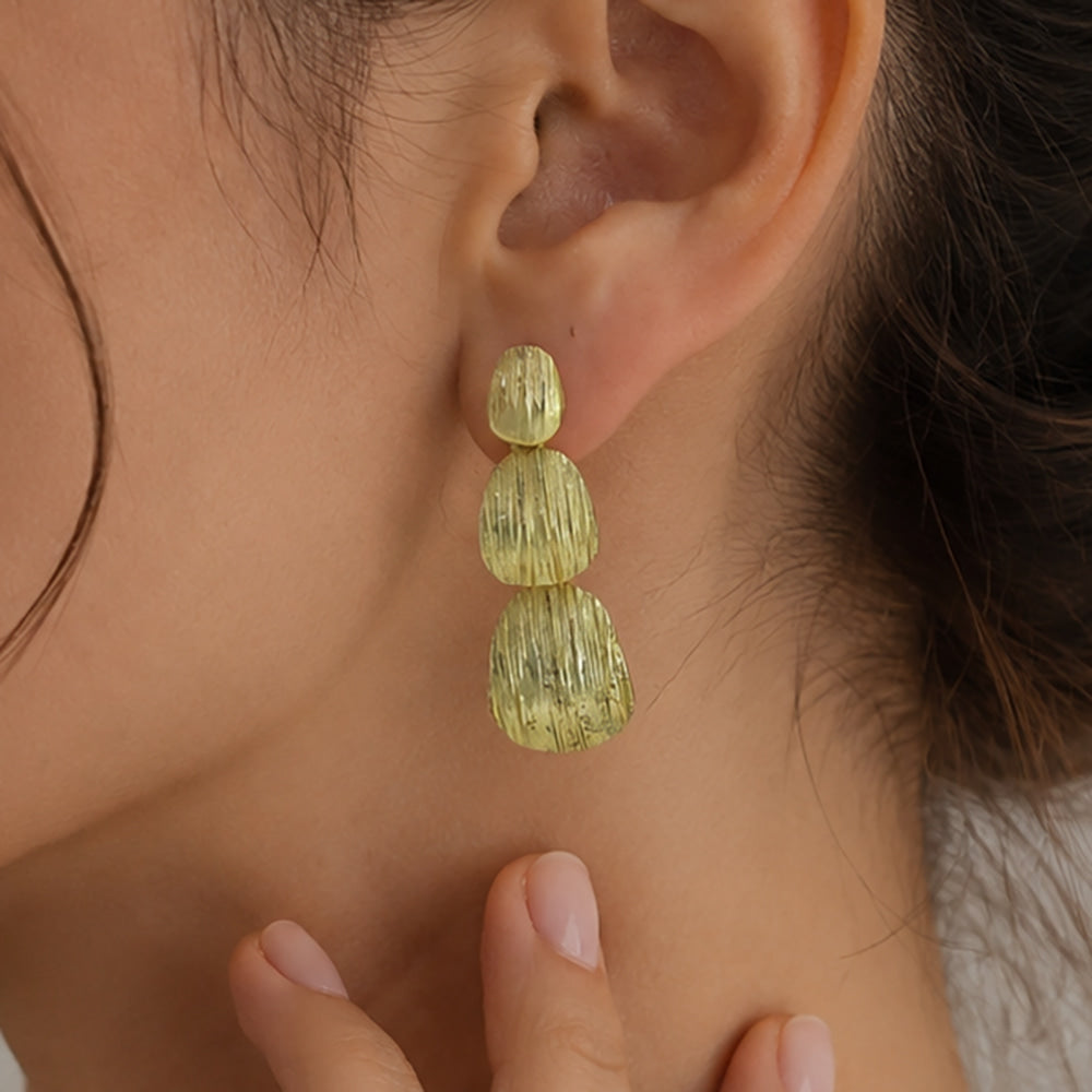 Premium 18K Gold Plated Designer Drop Earrings for Women & Girls BIE1008
