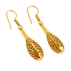 Fashionable 18K Gold Plated Teardrop Earrings for Ethnic & Western Wear BIE1010
