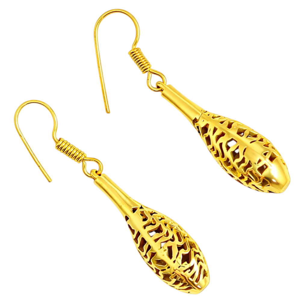 Fashionable 18K Gold Plated Teardrop Earrings for Ethnic & Western Wear BIE1010