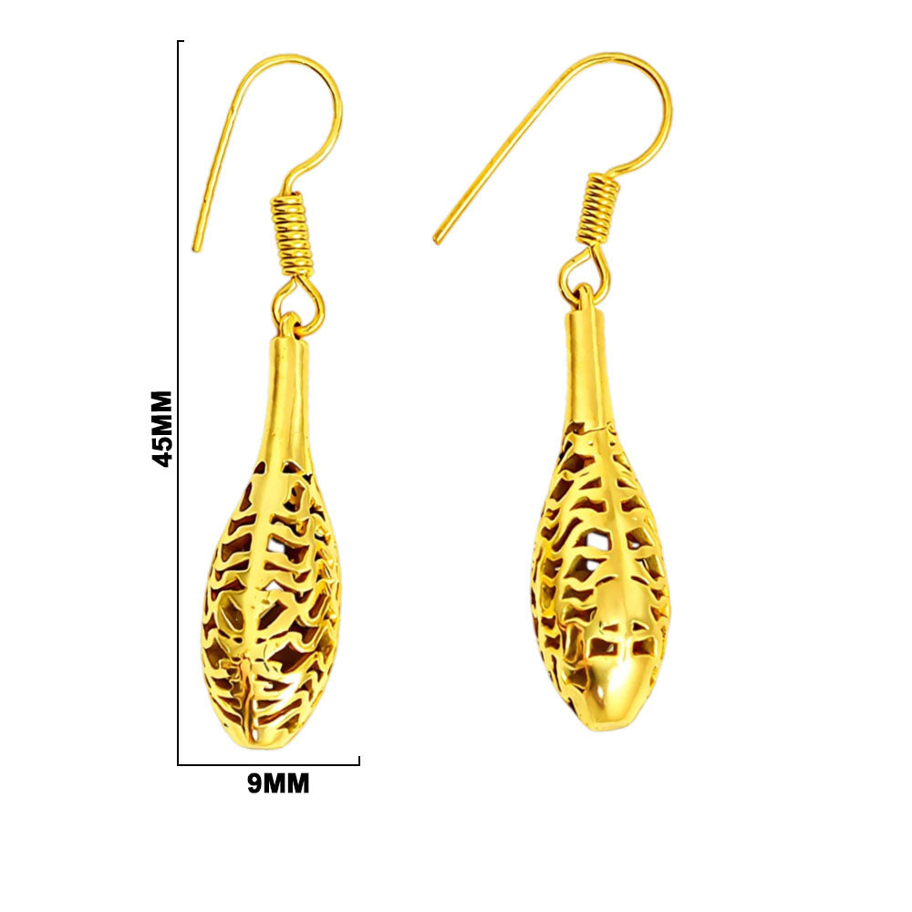 Fashionable 18K Gold Plated Teardrop Earrings for Ethnic & Western Wear BIE1010