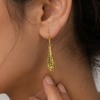 Fashionable 18K Gold Plated Teardrop Earrings for Ethnic & Western Wear BIE1010