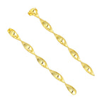 Stylish 18K Gold Plated Long Twist Statement Earrings for Women & Girls BIE1013
