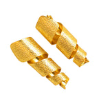 Fashionable 18K Gold Plated Twisted Ribbon Earrings for Ethnic & Western Wear BIE1014