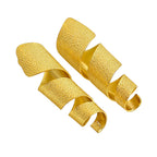 Fashionable 18K Gold Plated Twisted Ribbon Earrings for Ethnic & Western Wear BIE1014
