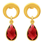 Designer 18K Gold Plated Crystal and Pearl Dangle Earrings for Women & Girls BIE1017